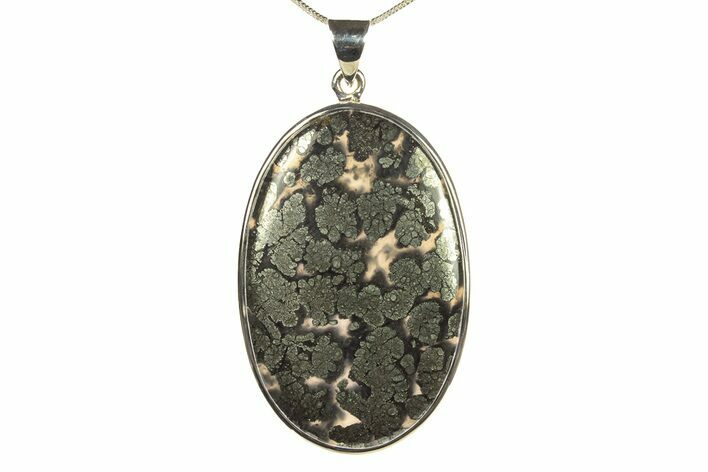 Polished Marcasite Agate Pendant - Sterling Silver #279881
